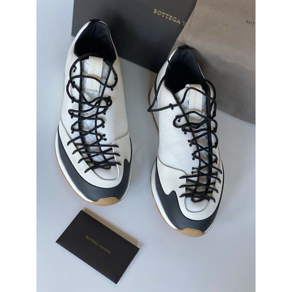NIB $790 Bottega Veneta Men\'s Scar Tex White Sneakers 8 US (41 Euro) 609891 main image 11